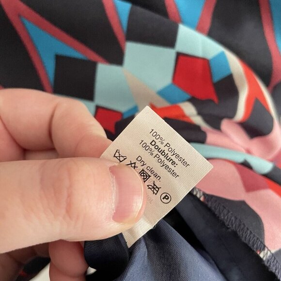 J.Crew Factory Women 6 Colorful Geometric Print Short Sleeve Gallery Shift Dress - Picture 8 of 10